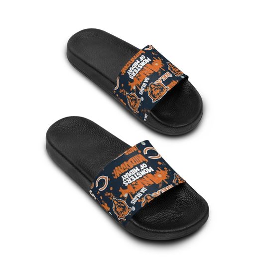 Chicago Bears Slide Sandals Football Team Logo Footwear