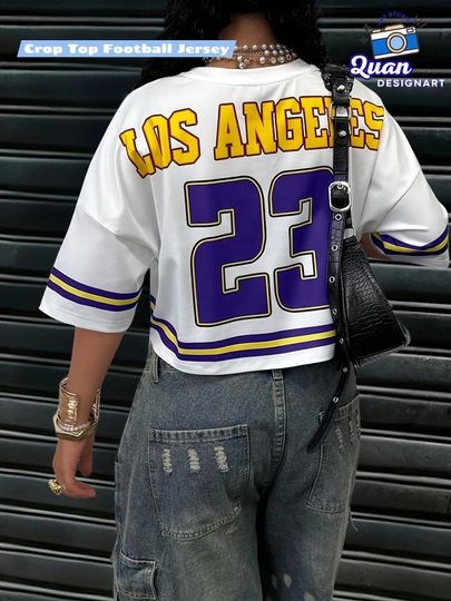 Womens Crop Top Baseball Jersey  Custom Name & Number, V-Neck Cropped Baseball Jersey
