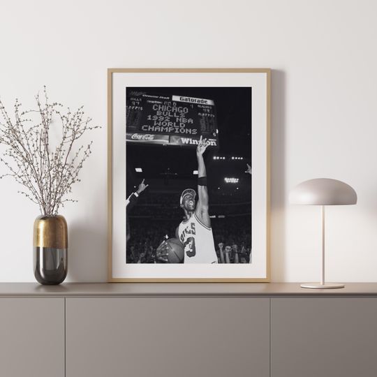 Michael Jordan Vintage NBA Poster Chicago Bulls 1992 Vertical Poster