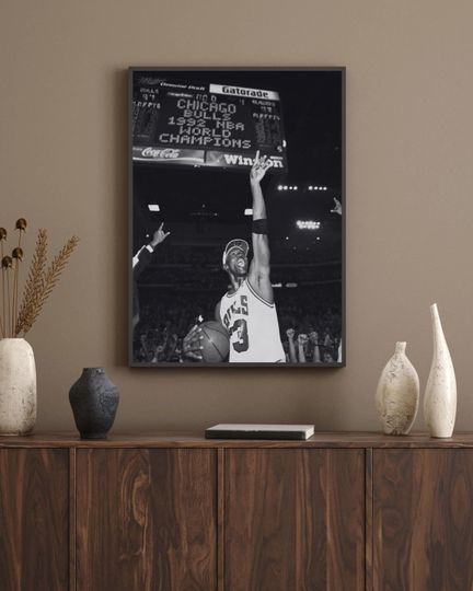 Michael Jordan Vintage NBA Poster Chicago Bulls 1992 Vertical Poster