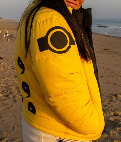 Puffer Jacket | Six Paths Sage Mode Black and Yellow Jacket | Unisex Winter Coat | Christmas Gift Jacket Warm Insulated Puffer Varisty Coat