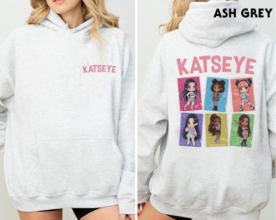 Katseye Shirt, Katseye World Tour Sweatshirt 2 Sides, Katseye Kpop Sweatshirt, Katseye Tour Shirt, Music Band Retro Sweatshirt