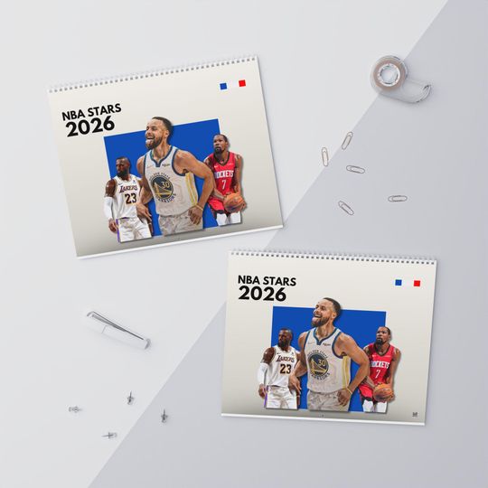 NBA Basketball Stars 2026 Wall Calendar | Monthly Player Photos