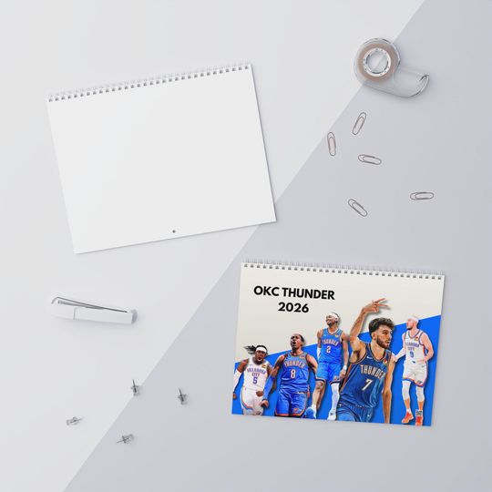 Oklahoma City Thunder 2026 Wall Calendar | Monthly Sports Calendar