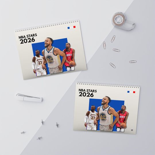 NBA Basketball Stars 2026 Wall Calendar | Monthly Player Photos