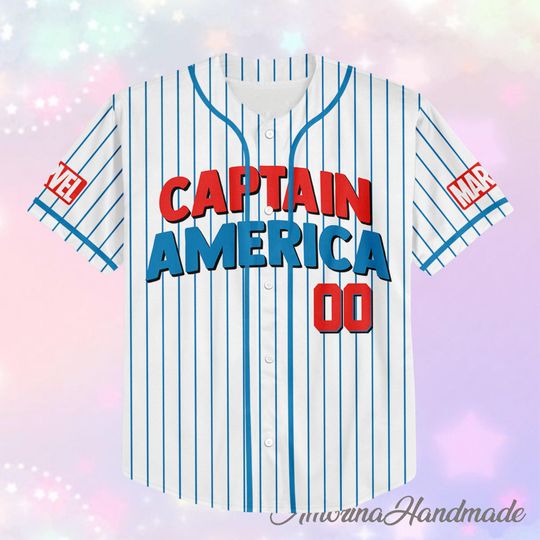 Custom Captain America Baseball Jersey for Team Matching Outfit