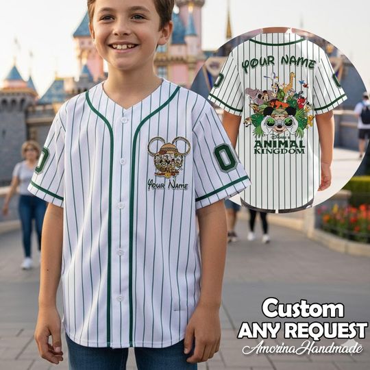 Custom Animal Kingdom Baseball Jersey , Kid/Youth/Adult Jersey Safari  Team Outfit