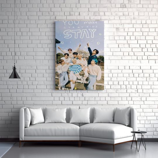 Stray Kids K-Pop Group Vertical Poster, Digital Print Wall Art, Music Fan Home Decor