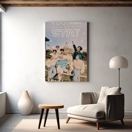 Stray Kids K-Pop Group Vertical Poster, Digital Print Wall Art, Music Fan Home Decor
