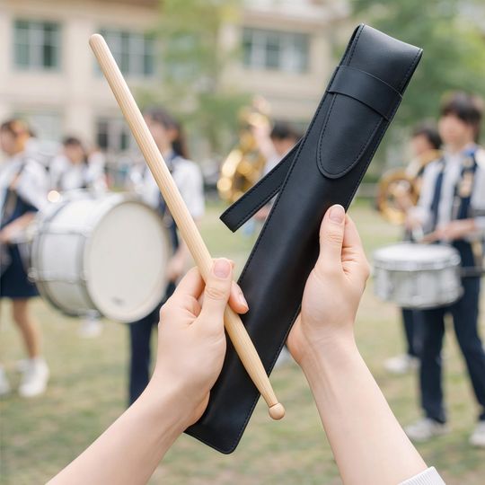 Personalized Leather Drumstick Case, Custom Engraved Drum Stick Holder, Romantic Gift for Drummer