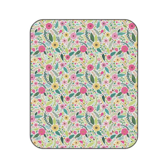 Pink Floral Pattern Picnic Mats