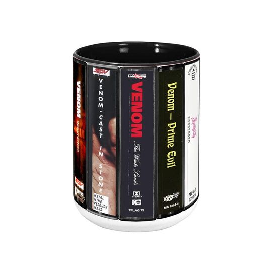 Venom Albums Cassette Collection Retro Accent Mug