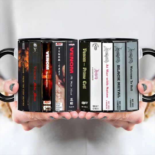 Venom Albums Cassette Collection Retro Accent Mug