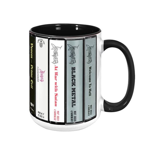 Venom Albums Cassette Collection Retro Accent Mug