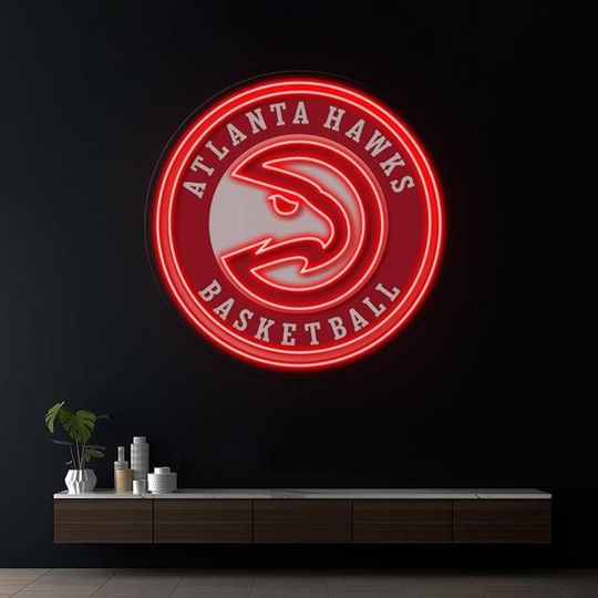 NBA Team Logo Neon LED Wall Decor  UV Printed Acrylic Art