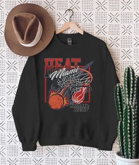 Retro Vintage Miami Basketball Crewneck Sweatshirt, Jimmy Butler Basketball Sweatshirt