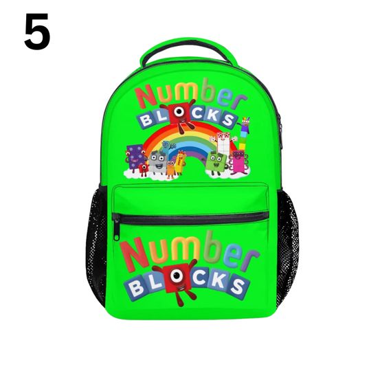 Number Blocks Backpack All-Over Print | Kids Student School Bag | Cartoon Numberblocks Bookbag | Oxford Fabric Durable Backpack