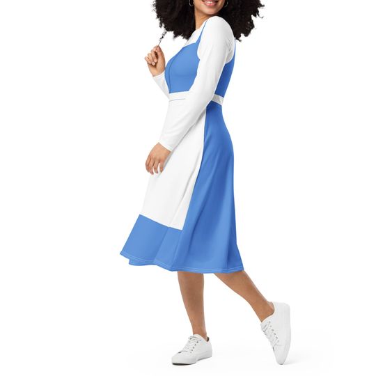Belle Costume Long Sleeve Midi Dress