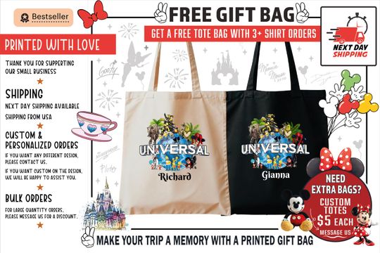 Custom Universal Studios Shirt, Personalized Name Family Vacation Matching Family Trip Tee Crew