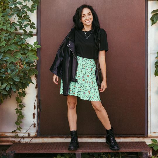 Cute Science Skater Skirt