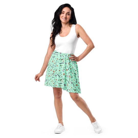 Cute Science Skater Skirt