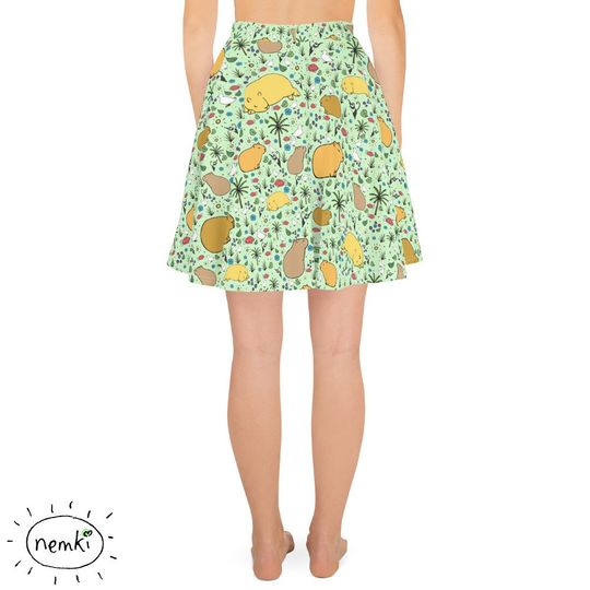 Cute Capybara Skater Skirt