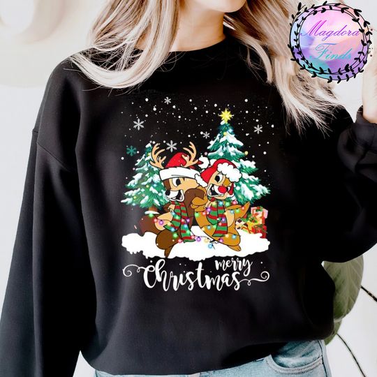 Disney Christmas Chip & Dale Sweatshirt, Chip And Dale Christmas Sweatshirt
