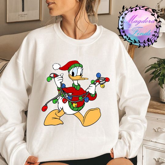 Donald Duck Christmas Disney Sweatshirts, Merry Christmas Sweatshirt
