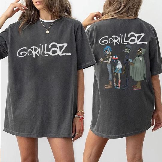 Gorillaz Inspired Double Sided Sweatshirt for Music Fans