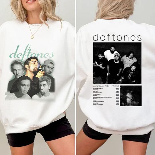 Deftone Vintage  Grunge Rock Band Tee Sweatshirt