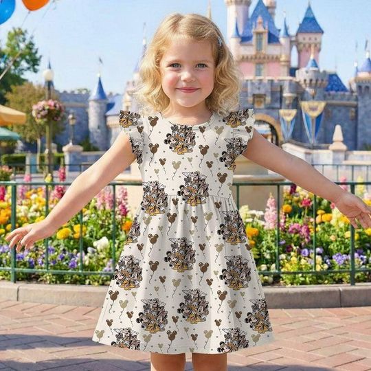 Green Jungle Adventure Ruffle Dress, Safari Mickey Mouse Minnie Outfit, Animal Kingdom Zoo Costume, Wild One Birthday Trip Gift