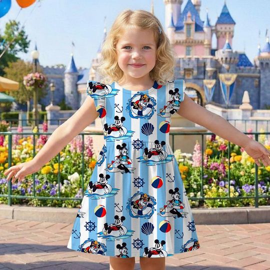 Disney Cruise Dress Mommy and Me Matching Dress, Mama Mini Castle Outfit, Magic Kingdom Matching Sibling Sets Dress