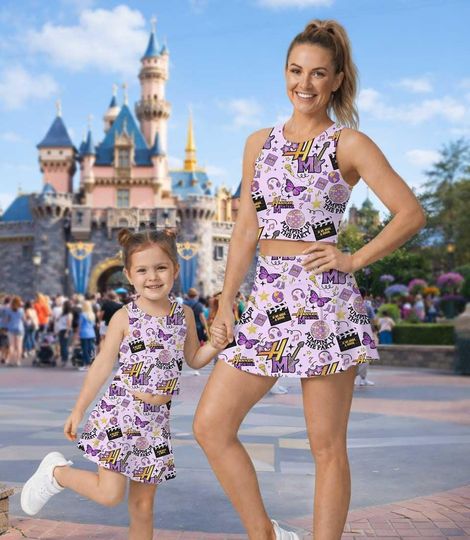 Hannah Montana 20Th Anniversary Coquette Activewear Set, Pooh Bear Bow Skort Outfit, RunDisney Summer Vacation