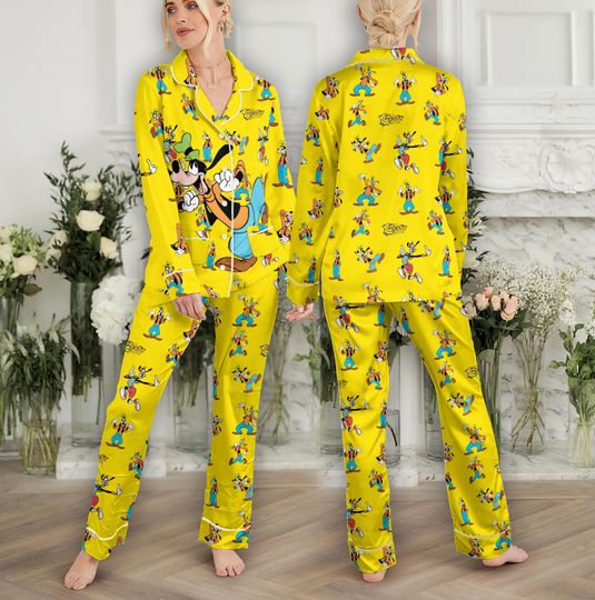 A Goofy Movie Pajamas Set with Goofy Max Powerline, Family Matching Cartoon Sleepwear