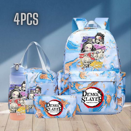 demon Printed Backpack, Student Bookbag