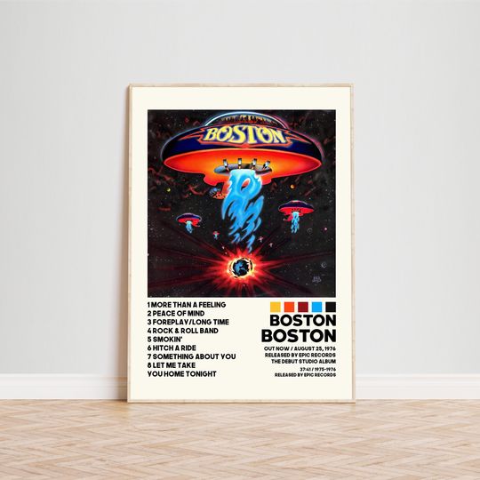 Boston Posters / Boston Poster, Album Cover Poster, Poster Print Wall Art