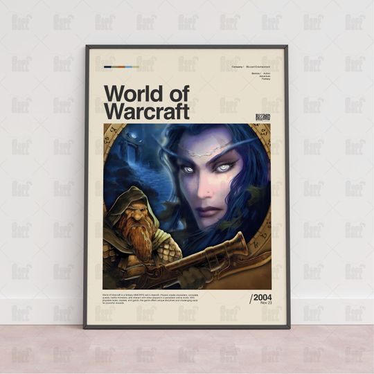 World of Warcraft Poster, Gaming Room Poster, Gaming Wall Poster, Gaming Print Poster, Game Gift, Video Games Poster