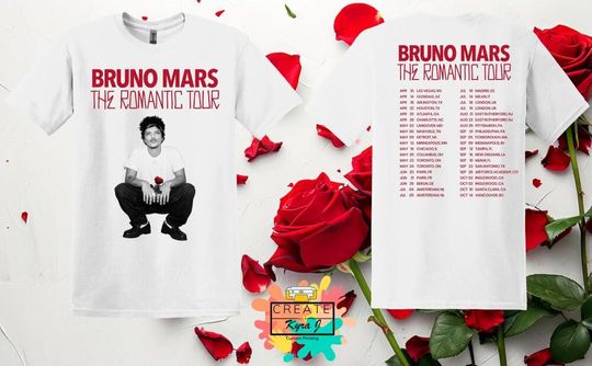 Bruno Mars The Romantic Tour 2026 Fan Tee