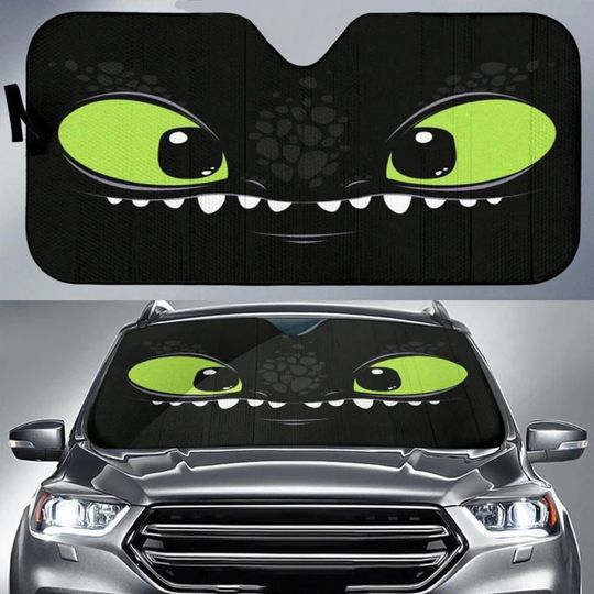 Funny Toothless Car Sun Shades