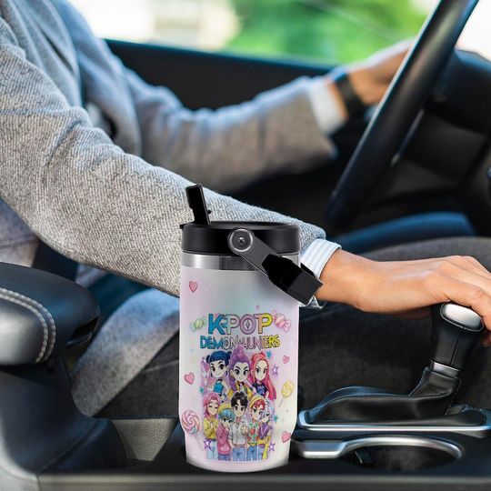 Kpop Demon Hunters Huntrix 30oz Tumbler, Full Cast Insulated Cup - Gift for Kpop fans