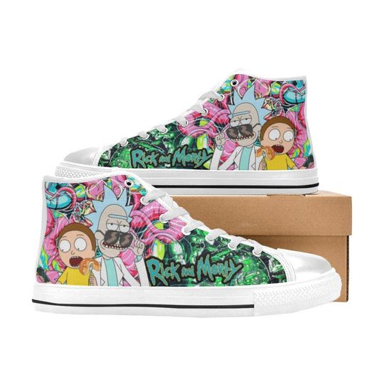 Rick and Rickandmorty High Top Shoes Sneakers, Birthday Gift for Him Her
