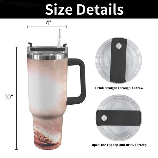 Metroid 40 oz Tumbler: Personalized Stanley-Inspired Stainless Steel Cup