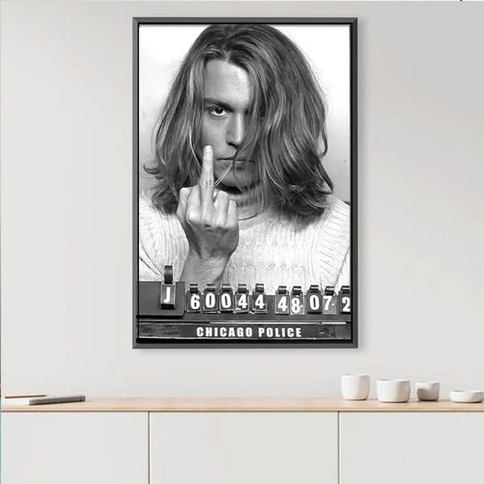 Johnny Depp Blow Mugshot poster, Justice For Johnny Poster, Johnny Depp Poster