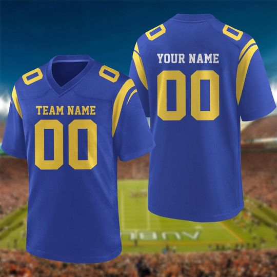 Custom Football Jersey - Personalized V-Neck Fan Wear