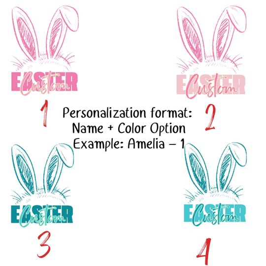 Matching Easter Bunny Shirts, Personalized Family Easter Outfit, Custom Name Rabbit Tee for Mom Kids Toddler Baby