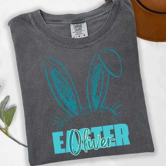 Matching Easter Bunny Shirts, Personalized Family Easter Outfit, Custom Name Rabbit Tee for Mom Kids Toddler Baby