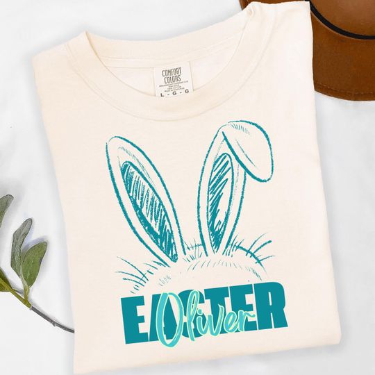 Matching Easter Bunny Shirts, Personalized Family Easter Outfit, Custom Name Rabbit Tee for Mom Kids Toddler Baby