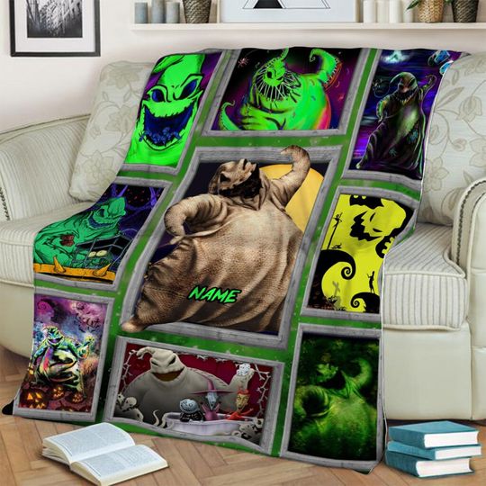 Personalized Name Disney Oogie Boogie Blanket, The Nightmare Before Christmas
