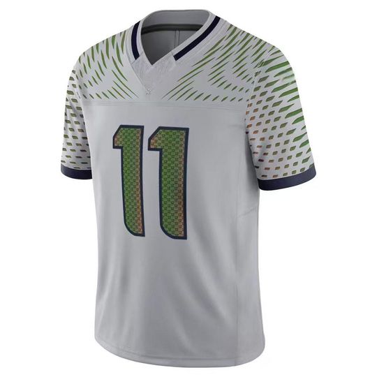 Jaxon Smith-Njigba #11 Men's Jersey  Wolf Gray 2025 Rivalries Football Shirt