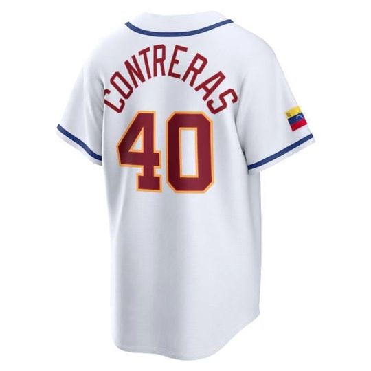 Willson Contreras Venezuela Jersey,White 2026 World Baseball Classic